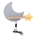LED dječji zidni lampaš s policom MOON LED/5W/230V,