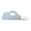 LED dječji zidni luster s policom CLOUD LED/5W/230V plava/bijela,