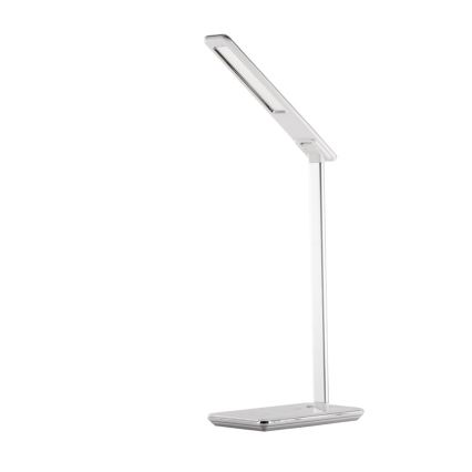 LED Dimmabilna stolna lampa na dodir s bežičnim punjenjem JOY LED/6W/230V + USB bijela