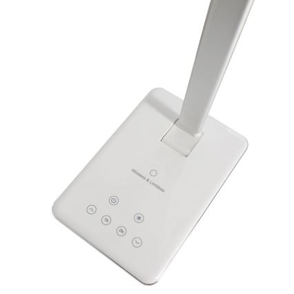 LED Dimmabilna stolna lampa na dodir s bežičnim punjenjem JOY LED/6W/230V + USB bijela