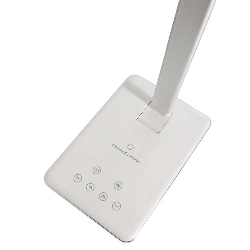 LED Dimmabilna stolna lampa na dodir s bežičnim punjenjem JOY LED/6W/230V + USB bijela