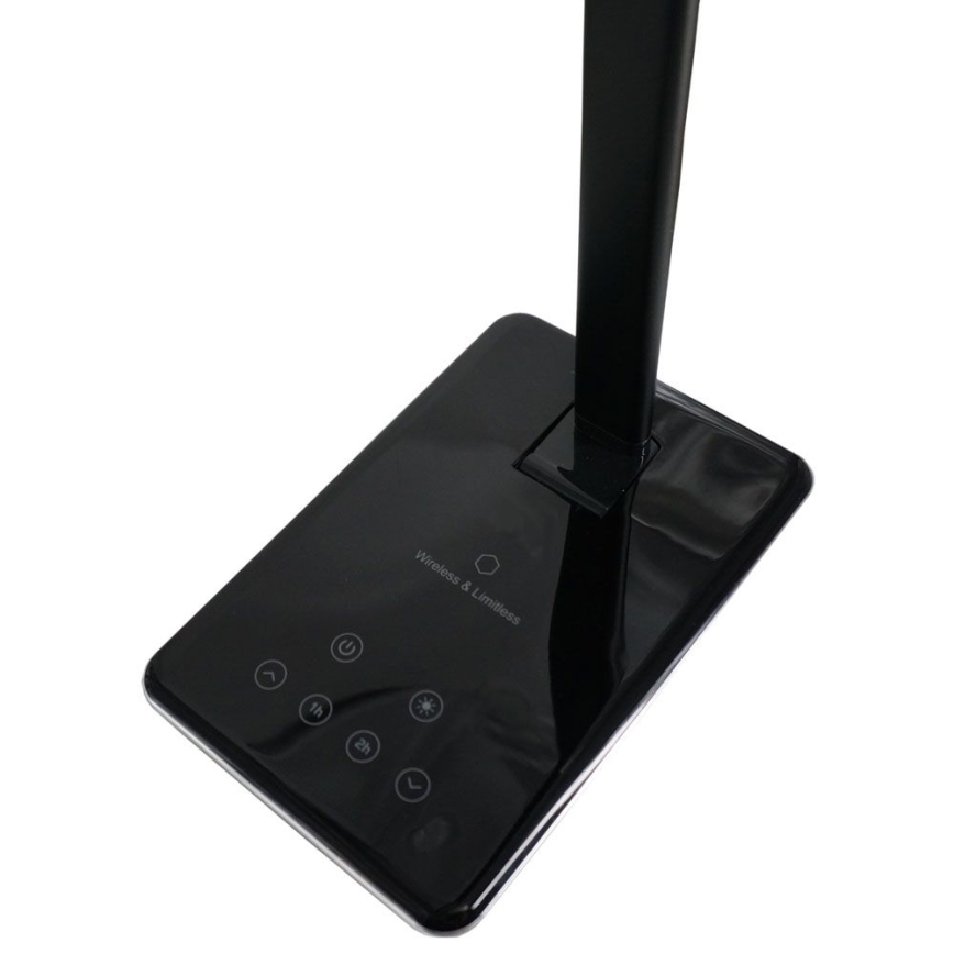 LED Dimmabilna stolna lampa na dodir s bežičnim punjenjem JOY LED/6W/230V + USB crna