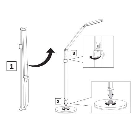 LED Dimmabilna dodirna podna lampa FERRARA LED/13W/230V 3000/4000/6000K bijela