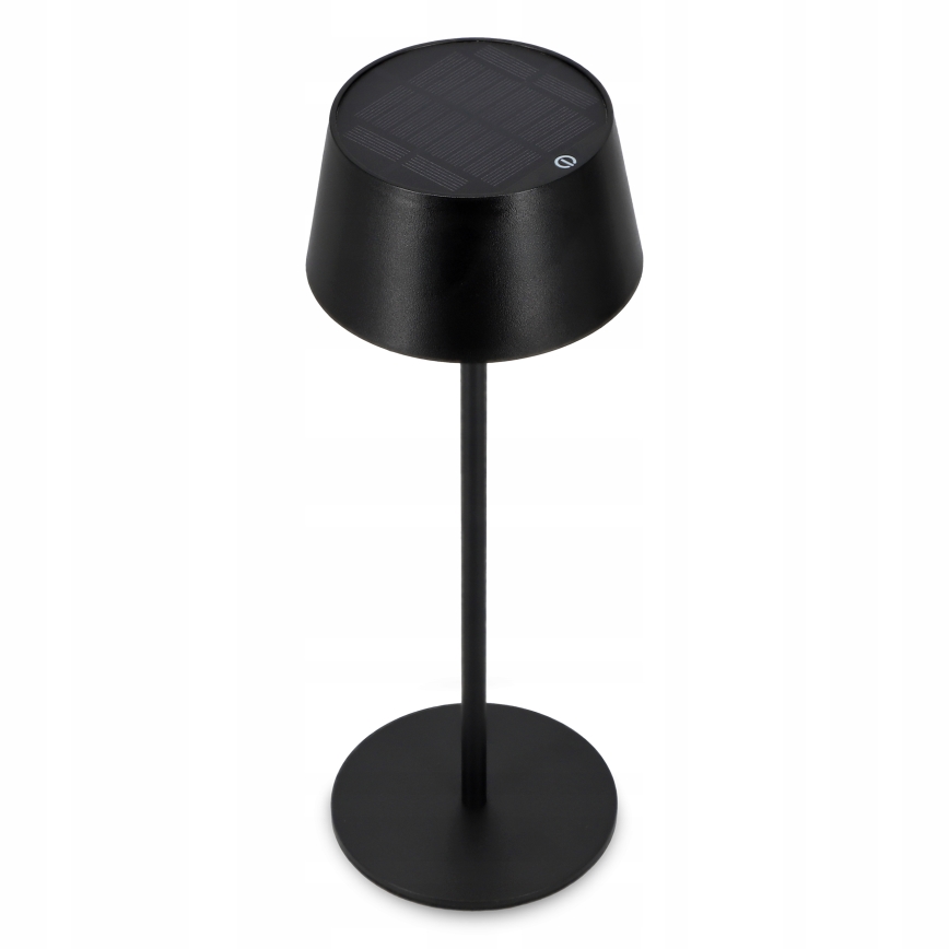 LED dodirna solarna svjetiljka s mogućnošću prigušivanja LED/3W/5V USB 1800 mAh IP44 crna