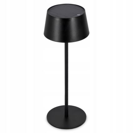 LED dodirna solarna svjetiljka s mogućnošću prigušivanja LED/3W/5V USB 1800 mAh IP44 crna