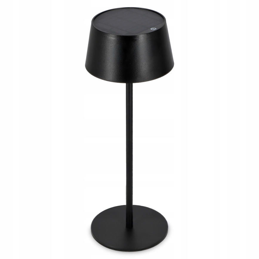 LED dodirna solarna svjetiljka s mogućnošću prigušivanja LED/3W/5V USB 1800 mAh IP44 crna