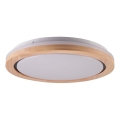 LED drveno stropno svjetilo za kupaonicu LED/24W/230V Ø 39 cm IP44 hrast