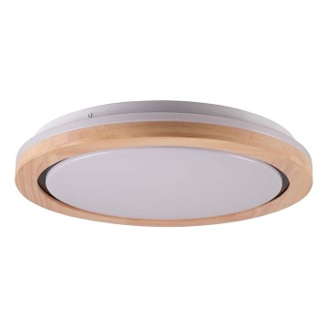 LED drveno stropno svjetilo za kupaonicu LED/24W/230V Ø 39 cm IP44 hrast