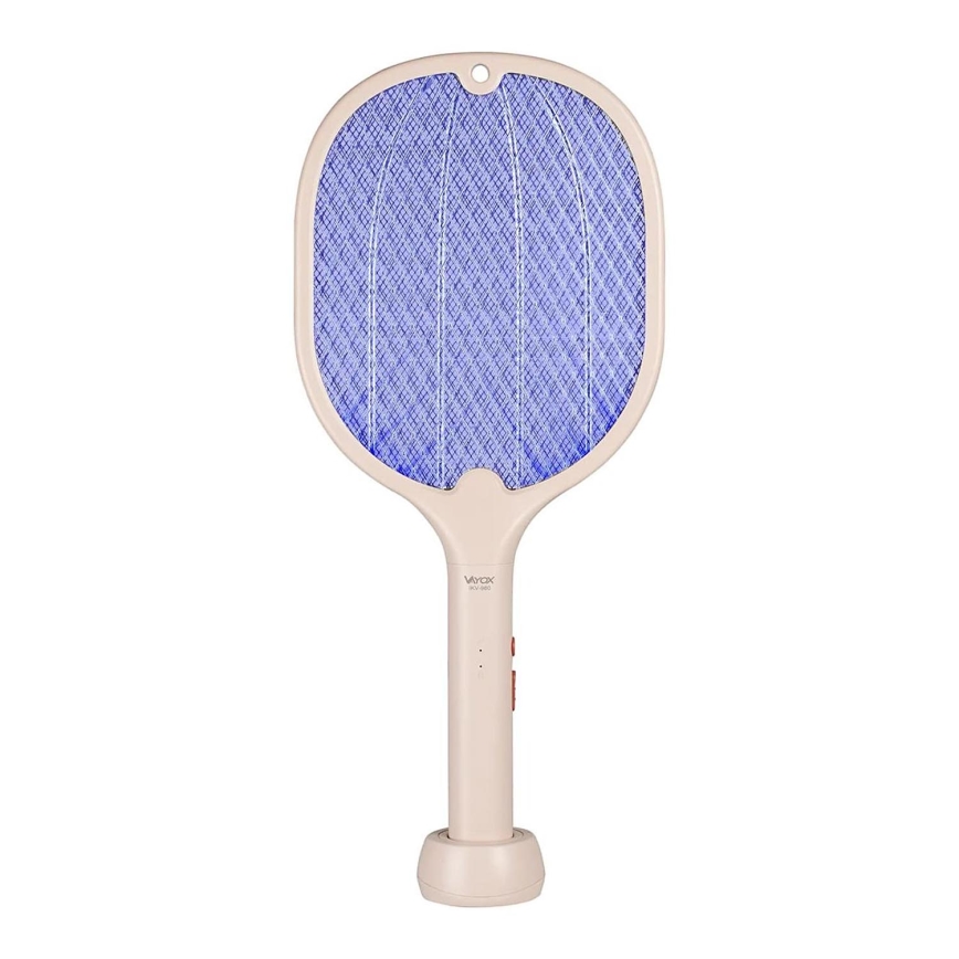 LED električna ljepljiva lampa za insekte 2u1 500 mAh/5V bež