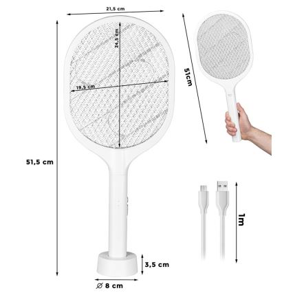 LED električna ljepljiva lampa za insekte 2u1 800 mAh/5V