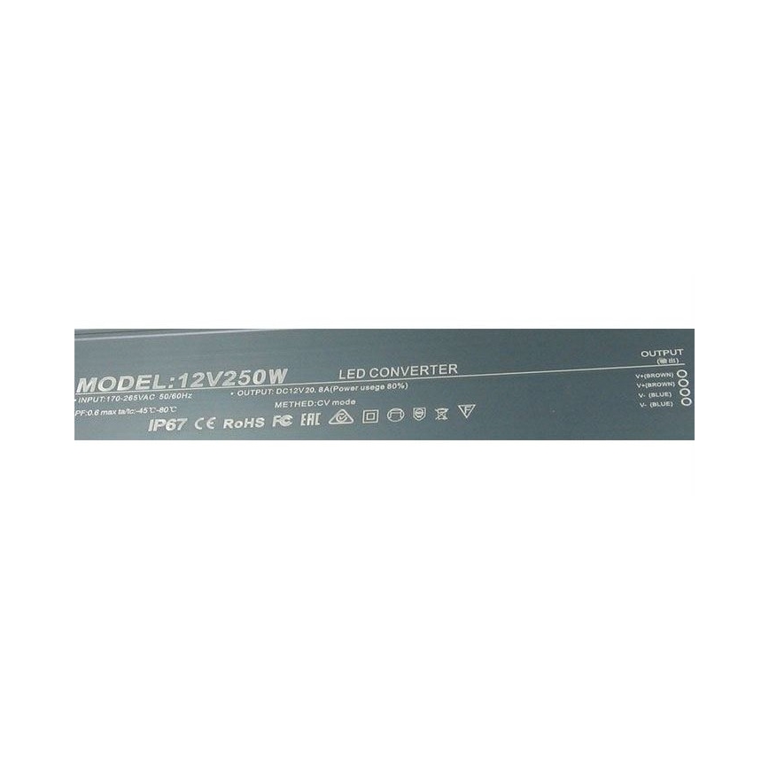 LED Elektronički transformator 250W/12V IP67