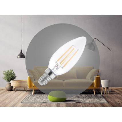 LED filament žarulja C37 E14/6W/230V 4000K