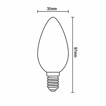 LED filament žarulja C37 E14/6W/230V 4000K