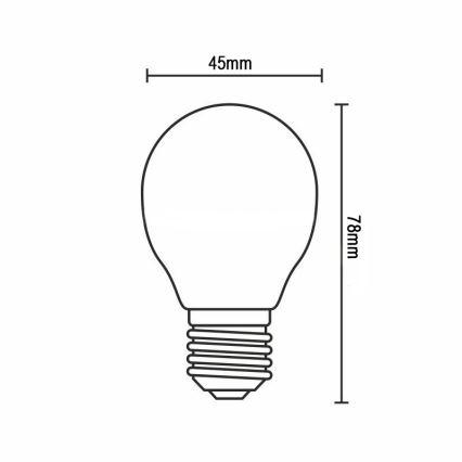 LED filament žarulja G45 E14/6W/230V 4000K