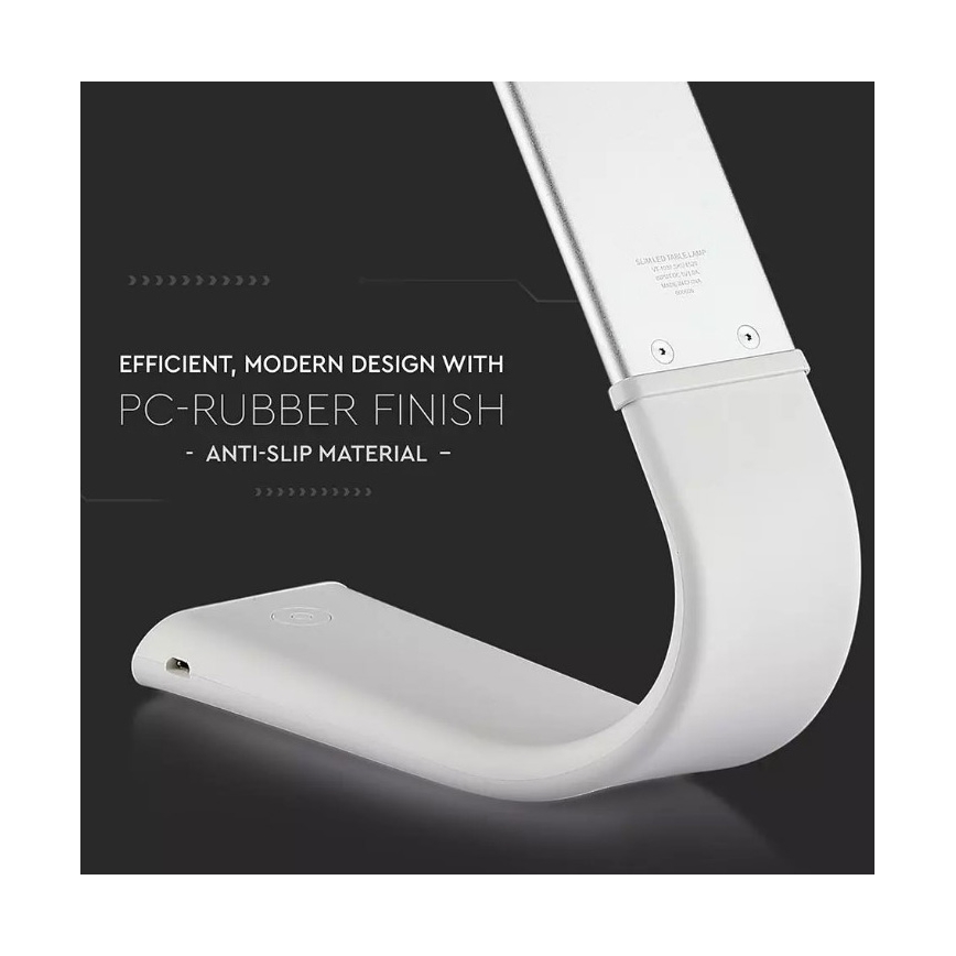 LED Fleksibilna prigušiva stolna lampa LED/6,5W/5V 2000 mAh 3000K/4500K/6000K