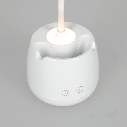 LED Podesiva fleksibilna punjiva stolna lampa LUSIA LED/5W/5V 3000/4000K 1200 mAh bijela