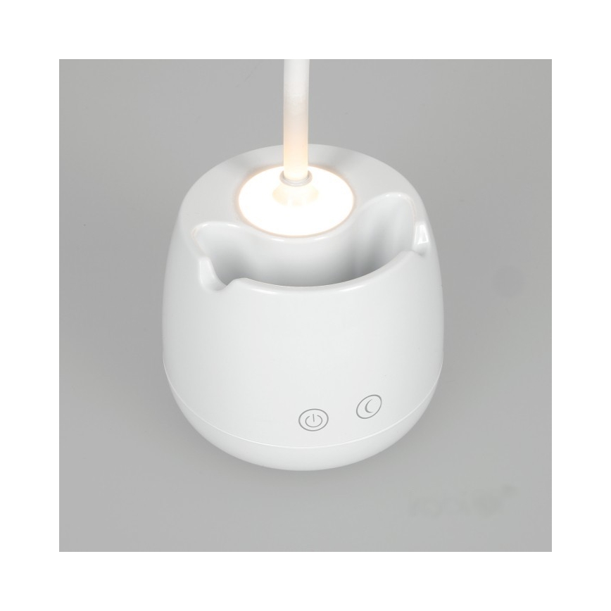 LED Podesiva fleksibilna punjiva stolna lampa LUSIA LED/5W/5V 3000/4000K 1200 mAh bijela