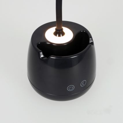LED Podesiva fleksibilna punjiva stolna lampa LUSIA LED/5W/5V 3000/4000K 1200 mAh crna
