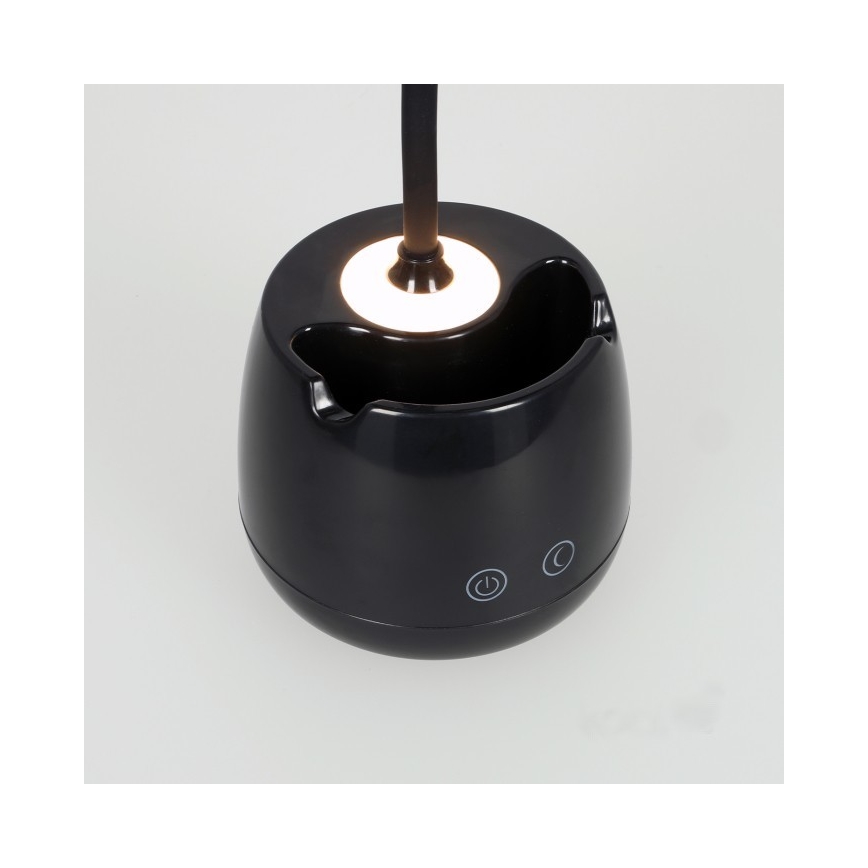 LED Podesiva fleksibilna punjiva stolna lampa LUSIA LED/5W/5V 3000/4000K 1200 mAh crna