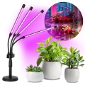 LED fleksibilna stolna lampa za uzgoj biljaka VITARO, s mogućnošću prigušivanja, 4xLED/10W/230V, crna