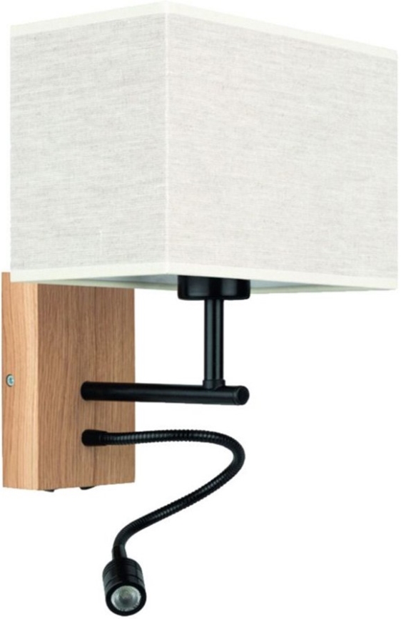 LED Fleksibilna svjetiljka BOHO 1xE27/25W + LED/1W/230V hrast