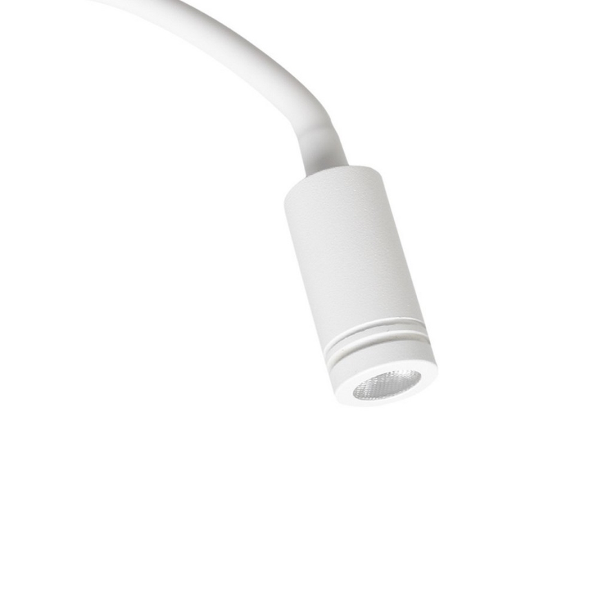 LED fleksibilna zidna lampa s USB BASE 1xLED/8W+1xLED/2W/230V bijela