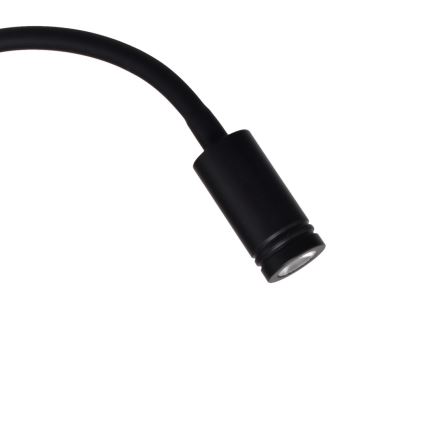LED Fleksibilna zidna lampica BASE 1xLED/8W+1xLED/2W/230V crna/srebrna