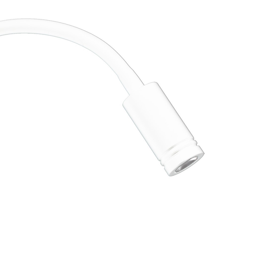 LED Fleksibilna zidna lampica s USB portom BASE 1xLED/8W + 1xLED/2W/230V bijela