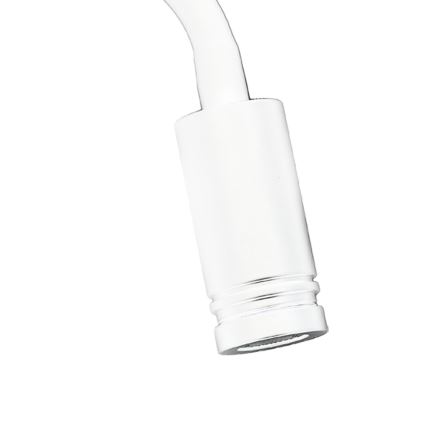 Fleksibilna zidna lampica s USB portom BASE 1xLED/8W+1xLED/2W/230V bijela/srebrna