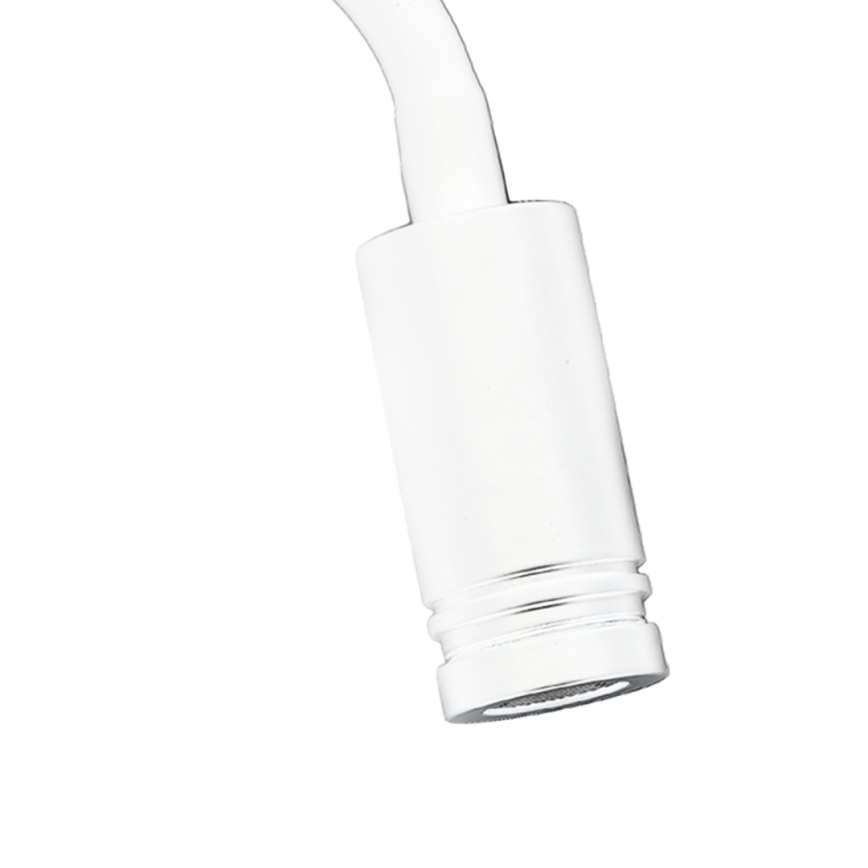 Fleksibilna zidna lampica s USB portom BASE 1xLED/8W+1xLED/2W/230V bijela/srebrna