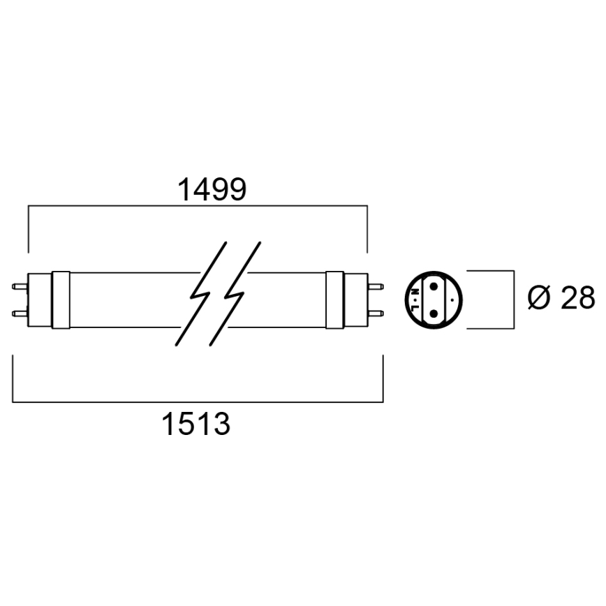 LED fluorescentna cijev TOLEDO T8 G13/24W/230V 4000K - Sylvania
