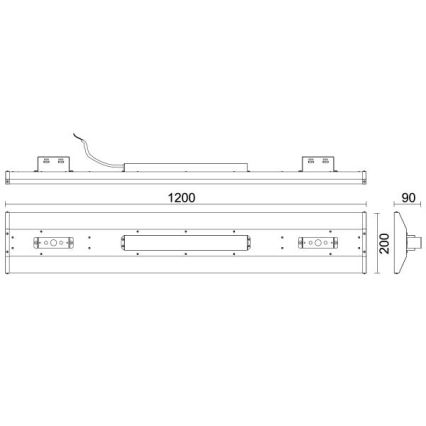 LED Fluorescentna svjetiljka High Bay LED/120W/230V 5000K 120 cm