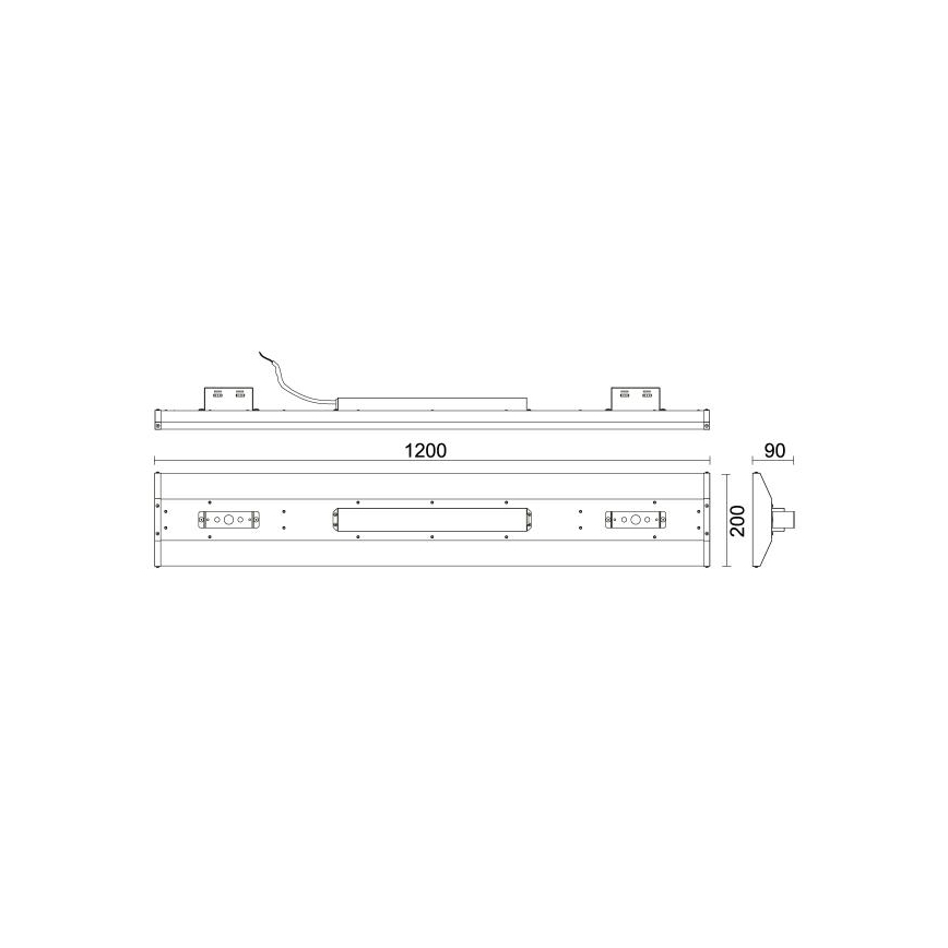 LED Fluorescentna svjetiljka High Bay LED/120W/230V 5000K 120 cm