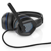 LED Gaming slušalice s mikrofonom crna