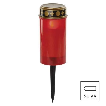 LED Grobna svijeća LED/2xAA IP44