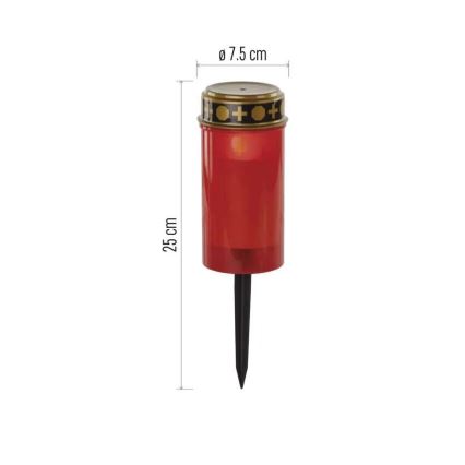 LED Grobna svijeća LED/2xAA IP44