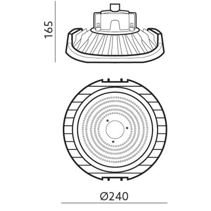 LED Prigušiva industrijska tehnička svjetiljka NINA HIGHBAY LED/100W/230V 4000K IP65