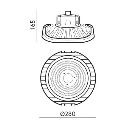 LED Prigušiva industrijska tehnička svjetiljka NINA HIGHBAY LED/110W/230V 4000K IP65