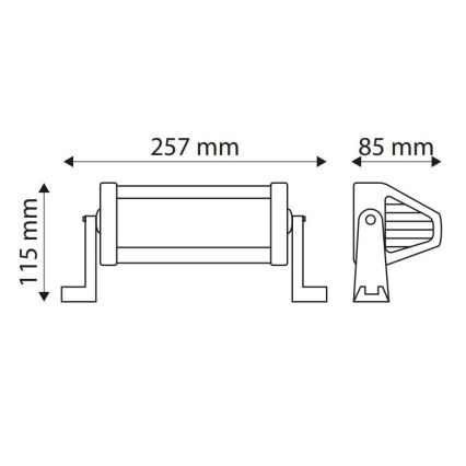 LED Industrijska svjetiljka EPISTAR LED/36W/10-30V IP67 6000K