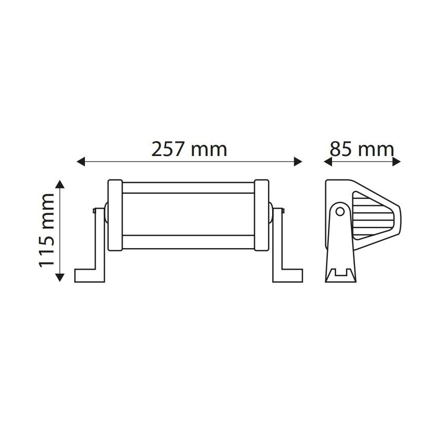 LED Industrijska svjetiljka EPISTAR LED/36W/10-30V IP67 6000K