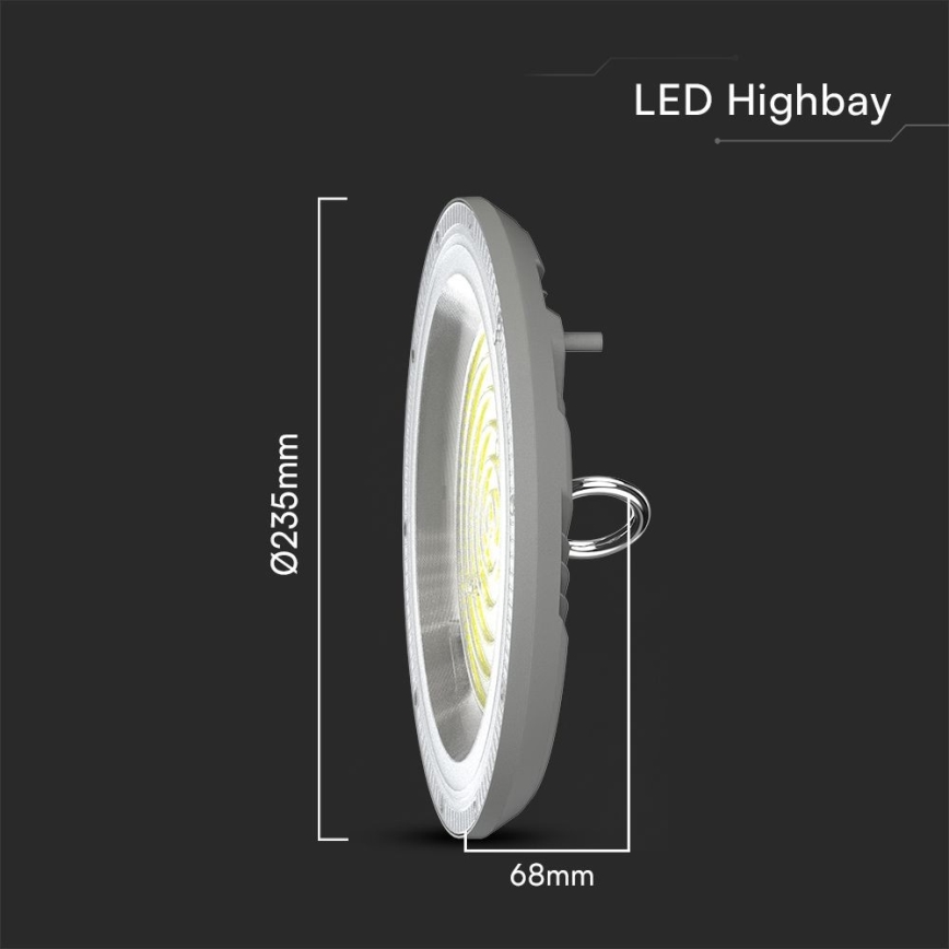 LED Industrijska svjetiljka High Bay LED/100W/230V 3000/4000/6500K IP65 ø 23,5 cm