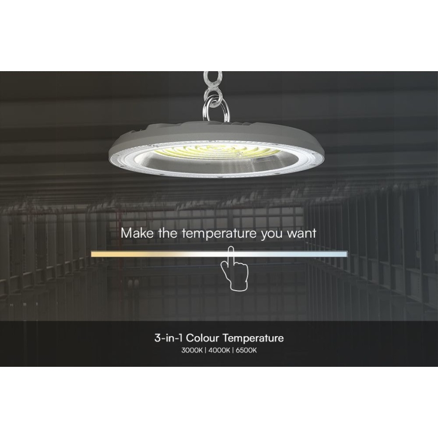 LED Industrijska svjetiljka High Bay LED/150W/230V 3000/4000/6500K IP65 ø 27,7 cm