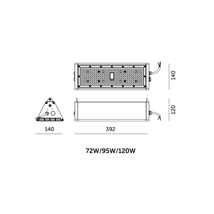 LED industrijska tehnička svjetiljka s mogućnošću prigušivanja NICO HIGHBAY LED/72/95/120W/230V 3000/4000/6000K IP65
