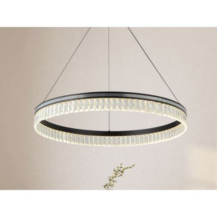 LED kristalni luster na sajli THALIA s mogućnošću prigušivanja LED/55W/230V 3000–6000K Ø 80 cm + daljinski upravljač