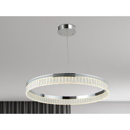 LED kristalni luster s mogućnošću prigušivanja na sajli THALIA LED/55W/230V 3000–6000K Ø 80 cm + daljinski upravljač