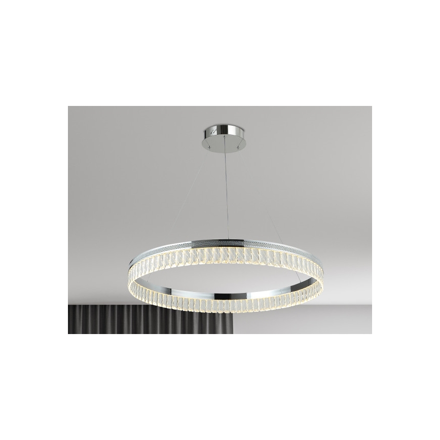 LED kristalni luster s mogućnošću prigušivanja na sajli THALIA LED/55W/230V 3000–6000K Ø 80 cm + daljinski upravljač