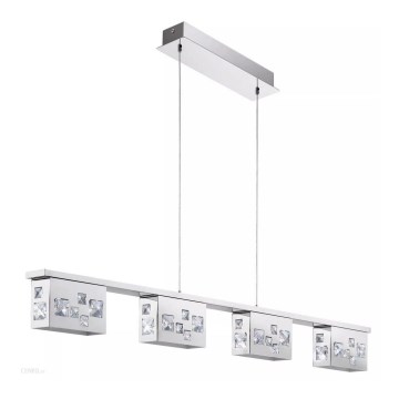 LED Kristalni luster na sajli TRESANA 4xLED/5,8W/230V