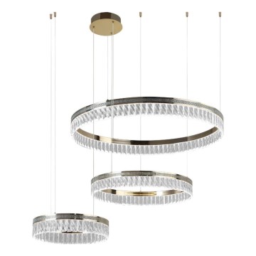 LED kristalni luster s prigušivanjem na sajli THALIA LED/120W/230V 3000-6000K + daljinski upravljač