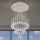 LED kristalno stropno svjetlo NAURU LED/24W/230V Ø 40 cm polirani krom + daljinski upravljač