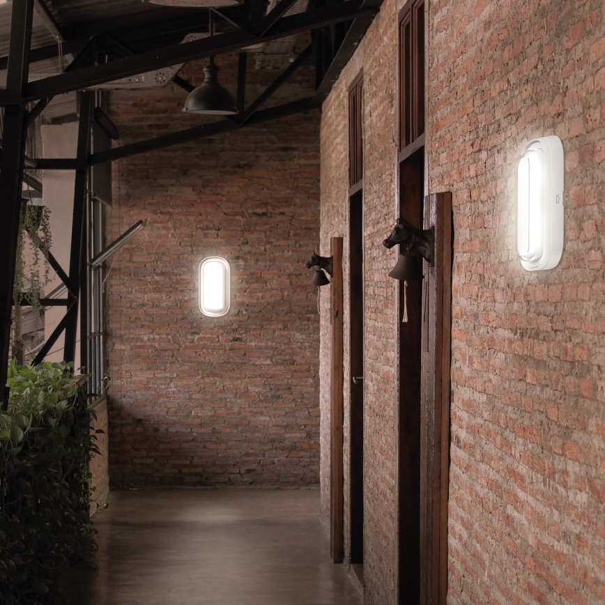 LED Zidna svjetiljka za kupaonicu PASTILO LED/10W/230V 2700/4000/6000K IK10 IP54 bijela ovalno